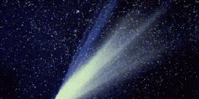 Comet West in 1995, with the two tails clearly visible