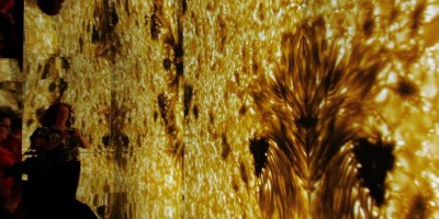 Looking at the surface of the sun inside the giant kaleidoscope, IAC exhibition, Santa Cruz de La Palma