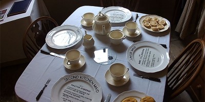 The servants dining area. Who sat where. at Attingham Park. Shropshire