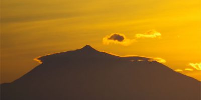 Sunrise behind Mt Teide on Tenerife